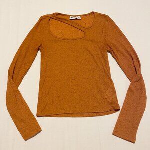 Noisy May Long Sleeve Top with Cutout Womens Size Medium